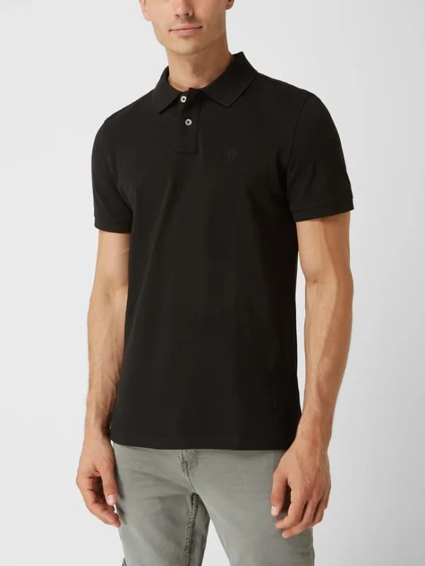 Besorgen ? MCNEAL Poloshirt Mit Label-Stitching – Schwarz ✔️ 5