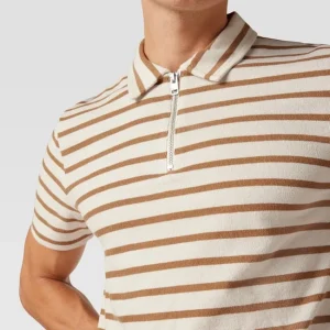 S.Oliver RED LABEL Poloshirt Mit Streifenmuster – Offwhite 11