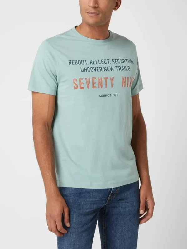 Lerros T-Shirt Aus Baumwolle – Mint Meliert 5