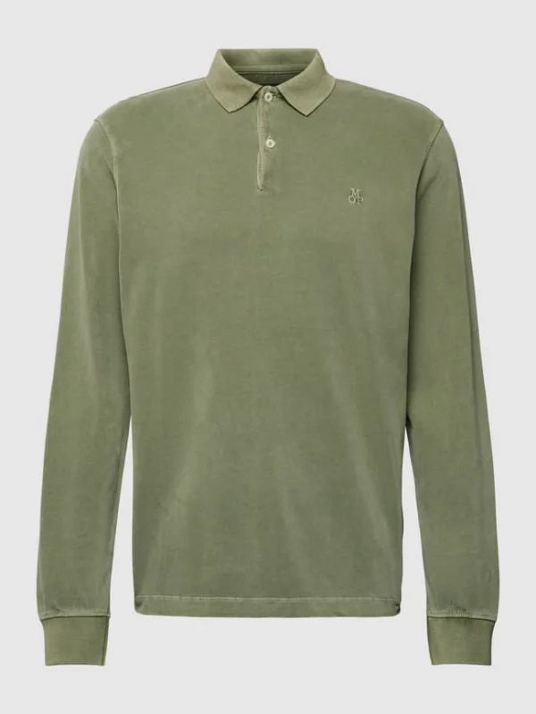 Angebote ? Marc O’Polo Poloshirt Mit Label-Stitching Modell ‘Washer Polo Basic’ – Olivgrün ? 3