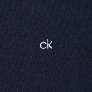 Bestpreis ? CK Calvin Klein T-Shirt Mit Logo-Stickerei – Marineblau ? 7