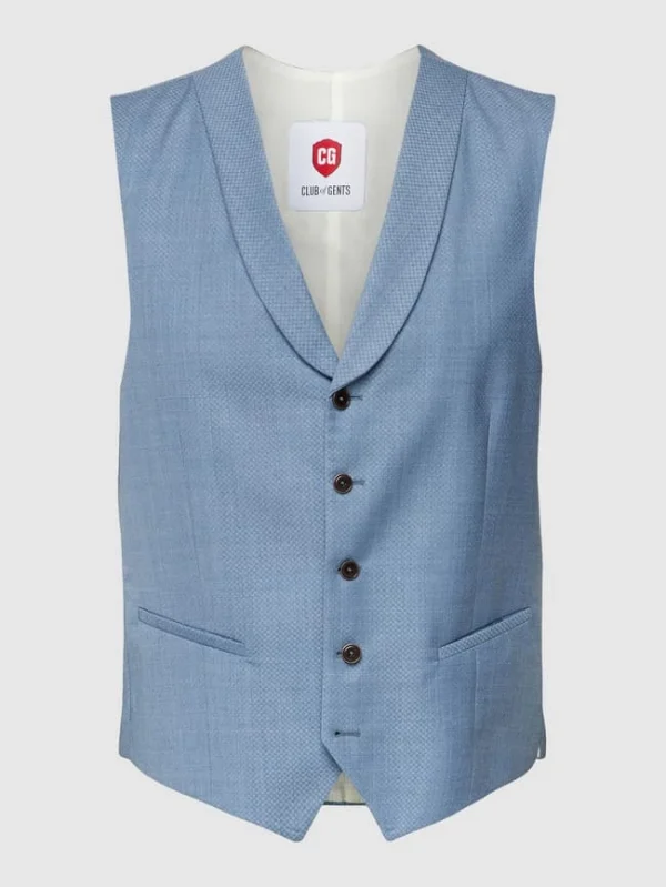 Bester Verkauf ? CG – Club Of Gents Weste Aus Reiner Schurwolle – YOUR OWN PARTY By CG – CLUB Of GENTS – Hellblau ? 1