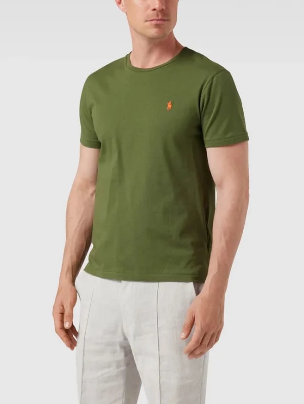 Rabatt ? Polo Ralph Lauren T-Shirt Mit Label-Stitching – Olivgrün ? 5