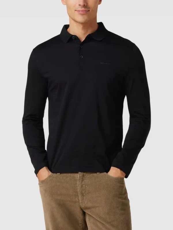 Top 10 ? Pierre Cardin Poloshirt Mit Label-Detail Modell ‘Longsleeves’ – Schwarz ✨ 5