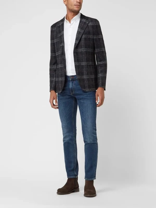 DIGEL Slim Fit 2-Knopf-Sakko Mit Woll-Anteil Modell ‚Kristo‘ – Dunkelblau 1
