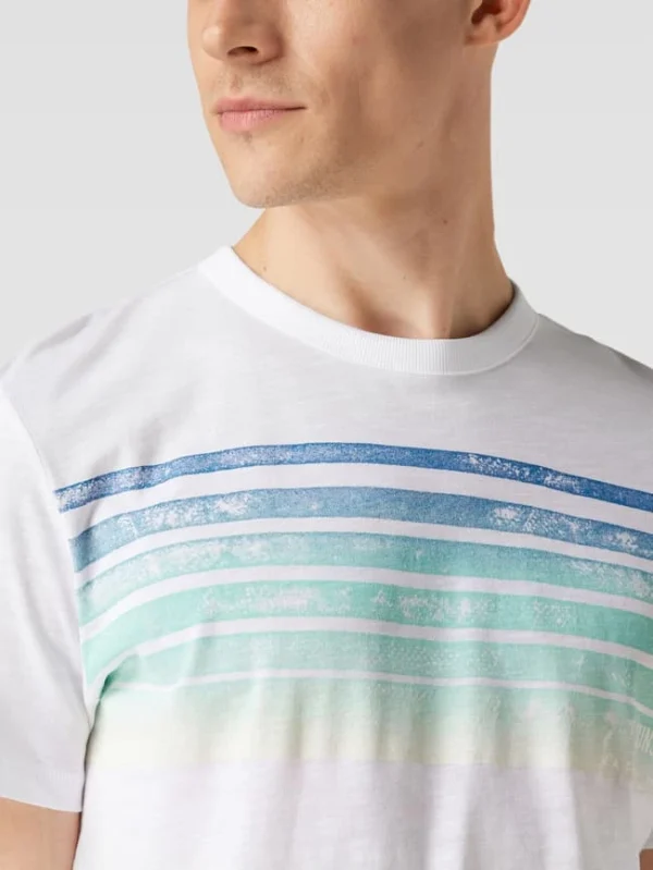 Am billigsten ? Tom Tailor T-Shirt Mit Streifenmuster – Weiß ❤️ 4