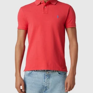 Polo Ralph Lauren Slim Fit Poloshirt Mit Label-Stitching – Rot 13